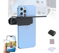 Mirror Effect Lens-Capture Stunning Reflections Instantly, Selfie Mirror with Shoot The Sky Lake Water Portrait Reflection, Smartphone Camera Mirror Reflection Clip Kit Cool (black)