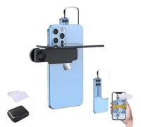 Mirror Effect Lens - Capture Stunning Reflections Instantly, Smart Phone Camera Mirror Reflection Clip Kit, Adjustable HD Glass Vertical Clip on Selfie Mirror for Outdoor Travel (Black)