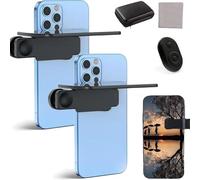 Mirror Effect Lens - Capture Stunning Reflections Instantly, Smartphone Camera Mirror Reflection Clip Kit, Adjustable HD Glass Vertical Clip on Selfie Mirror for Photography (2A,With Control)