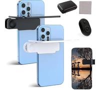 Mirror Effect Lens - Capture Stunning Reflections Instantly, Smartphone Camera Mirror Reflection Clip Kit, Adjustable HD Glass Vertical Clip on Selfie Mirror for Photography (A+B,With Control)
