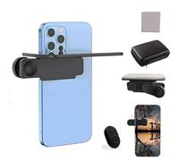 Mirror Effect Lens - Capture Stunning Reflections Instantly, Smartphone Camera Mirror Reflection Clip Kit, Adjustable HD Glass Smartphone Photography Flip, for Travel (With Remote,Black)