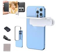 Mirror Effect Lens - Capture Stunning Reflections Instantly, Smartphone Camera Mirror Reflection Clip Kit, Adjustable HD Glass Photo Flip Mirror for Phones (White)