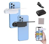 Mirror Effect Lens - Capture Stunning Reflections Instantly, Smartphone Camera Mirror Reflection Clip Kit, adjustable angle mobile phone camera mirror clip, for Travel (Black+White)
