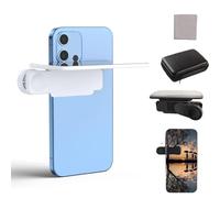 Mirror Effect Lens - Capture Stunning Reflections Instantly, Smartphone Camera Mirror Reflection Clip Kit, Adjustable HD Glass Smartphone Photography Flip, for Travel (Standard,White)