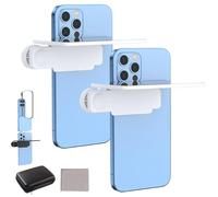 Mirror Effect Lens - Capture Stunning Reflections Instantly, Smartphone Camera Mirror Reflection Clip Kit, Glass Smartphone Photography Reflection Kit, for Travel Photography (White,2 Pcs)