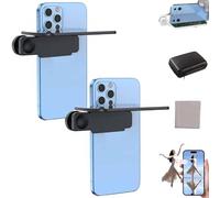 Mirror Effect Lens - Capture Stunning Reflections Instantly, Smartphone Camera Mirror Reflection Clip Kit, Clip Reflection Mirrors for Phone Back Cameras for Travels (Black*2)