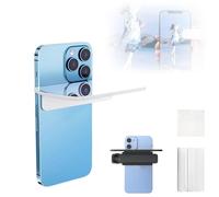Mirror Effect Lens - Capture Stunning Reflections Instantly, Smartphone Camera Mirror Reflection Clip Kit, Adjustable HD Glass Vertical Clip on Selfie Mirror for Outdoor Travel Photography (White)