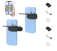 Mirror Effect Lens - Capture Stunning Reflections Instantly,Smartphone Camera Reflection Clip Kit, Adjustable HD Glass, for Outdoor Travel Photography (2PCS Black)