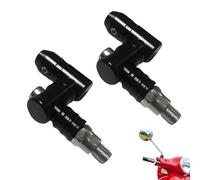 Mirror Extenders, Rear View Mirror Mount Risers, 360° Adjustable Brackets, Sturdy Replacement Parts, Riding Accessories for Touring, Commuting, Adventure, Black and Silver Colored