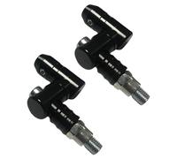 Mirror Extension Adapters, Adjustable Height Extender Kit, 2 Piece Aluminum Mounts, Threaded Design, Easy Install Hardware for Bikes Commuters Riders Outdoors, Optimal Viewing Position