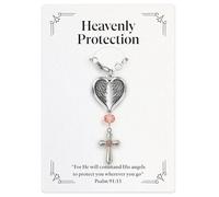 Mirror Hanger, Angel Wing Pendant Charm, Christian Rearview Ornament, Inspirational Hanging Accessory for Prayer, Faith, Protection, Daily Driving in Vehicle, Interior Decoration