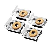 Mirror Holder Clips - Stainless Steel Rustproof Wall Mount Bracket Set | 4 Piece Clip Fasteners Secure Glass Mirror Support Hardware for Home, Office, Gym, Dressing Room Use