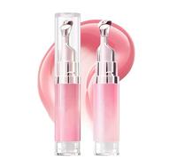 Mirror Lip Gloss Sierum, Idrating Lip Essence with Nourishing Oil, Plumping Lip Gloss for Volume, Reduces Fine Lines, Pink Non-Sticky Glossy Finish for Women & Girls