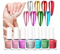 Mirror Nail Polish, Long Lasting Gel, Mirror Effect, 8 colori, Quick Dry, Manicure Art Supplies, Salone Home Use, Professional Quality, Party, Wedding, Holiday Events