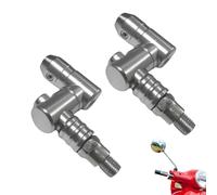 Mirror Risers, Mount Extenders, 2 Piece 360° Adjustable Aluminum Parts, Motorcycle Rear View Enhancers for Outdoor Riders, Touring, Adventure Bikes, Enthusiasts, Road Safety, Custom Upgrades