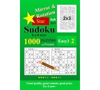 Mirror & Rotation Star Sudoku 1000 Puzzle Easy3-2: 6x9inch,9x9,2x3