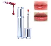Mirror Tea Light Lip Glaze, Mirror Tea Jelly Light Lip Glaze, Lip Gloss with Metal Applicator, New Ice Watery Lip Gloss - Iced Tea Watery Lip Gloss, Glasting Water Gloss(02#)