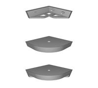 Mirror Wall Mount Bracket Set for 800x600mm Mirrors - 5mm Thick Support