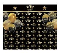 MIRRORANG 1,5x1m Nero Oro Vip Palloncini Sfondo per la Fotografia Stella Rosso Tappeto Cerimonia di Premiazione Decorazione Sfondo Festa di Compleanno Bambino Doccia Torta Tavolo Banner