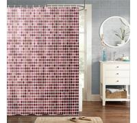 MIRRORANG 140x180cm Arte Moderna Tenda Della Doccia Colorato Disposizione Geometrica Quadrata Tenda Da Doccia per Bagno Impermeabile Tessuto In Poliestere Set