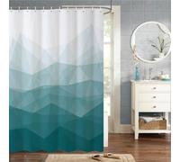 MIRRORANG 150x180cm Tessuto Verde Tenda Della Doccia Ombre Verdi Geometrico Montagna Tenda Da Doccia per Bagno Impermeabile Tessuto In Poliestere Set