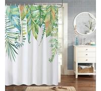 MIRRORANG 178x183cm Botanico Tenda Della Doccia Foglia Verde Acquerello Pianta Floreale Modello Tenda Da Doccia per Bagno Impermeabile Tessuto In Poliestere Set