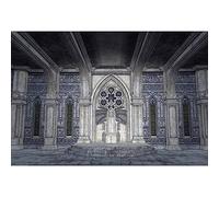 MIRRORANG 2,2x1,5m Medievale Palazzo Sfondo Vintage di Lusso Cattedrale Parete Rilievo Fotografia Sfondo Medievale Festa di Compleanno Bambino Doccia Decorazione Banner Studio Foto Oggetti di Scena