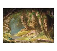 MIRRORANG 2,5 x 1,8 m Fiaba Grotta Fondale Fantasia Foresta Mistica Paese delle Meraviglie Fotografia Sfondo Bambini Festa di Compleanno Baby Shower Decorazione Banner Mitico Partito Photo Booth