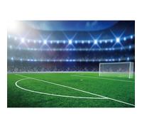 MIRRORANG 2,5x1,8m Calcio Sfondo Campo da calcio Stadio Auditorium Leggero Fotografia Sfondo per Ragazzi Neonato Baby doccia Gli sport Tema Contento Compleanno Partito Arredamento Banner, Vinile