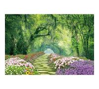 MIRRORANG 3x2,5m Primavera Scenario Sfondo per Fotografia Paese delle Meraviglie Parco Fiore Primavera Foresta Percorso Fotografico Sfondi Festa di Compleanno Celebrazione Decorazioni Scena Naturale