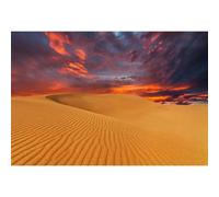 MIRRORANG 3x2m Deserto Paesaggio Sahara Gobi Giallo Dune Di Sabbia Tramonto Nuvole Compleanno Sfondo Neonato per Fotografia Terrario Sfondo, Vinile