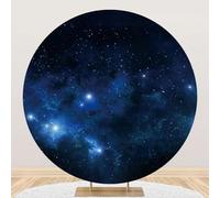 MIRRORANG Diametro 2m Spazio esterno Sfondi rotondi per la fotografia Universo spaziale Cielo stellato Notte Galattici Sfondo per photobooth Addobbi per feste di compleanno, Poliestere