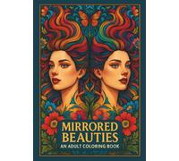 Mirrored Beauties: An Adult Coloring Book: A Grayscale Coloring Journey of Symmetrical Portraits, Intricate Hair, and Floral Designs for Adults and Teens