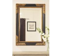 MirrorOutlet Specchio Grande Nero Dettagliato Ornato Antico 3Ft9 X 2Ft9