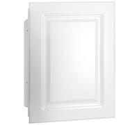 Mirrors and More Armadietto per medicinali con pannello in MDF bianco a incasso, ripiani regolabili, per bagno e cucina, 40,6 x 56,9 cm