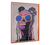 Mirrors & More Amira 83420217 - Immagine a LED in vetro acrilico, multicolore albicocca