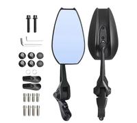 Mirrors, Rearview Reflector Pair, Compact Design Adjustable Handlebar Mount Set, Anti Glare Vibration Resistant Side Mirrors for Commuting, Racing and Mountain Biking