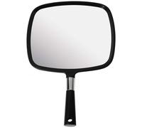 MIRRORVANA Specchio a mano professionale, manico comodo, 23 x 33 cm (Nero) | Portatile e leggero, pensato per parrucchieri, barbieri, saloni di bellezza e studi dentistici: un riflesso nitido e fedele