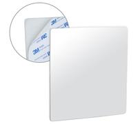 Mirrorvana Specchio adesivo antiappannamento per rasatura - infrangibile in plastica senza cornice, specchio da bagno quadrato 16 x 16 cm con nastro 3M