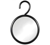 Mirrorvana Specchio da doccia antinebbia per rasatura con gancio per appenderlo, superficie infrangibile antinebbia e girevole a 360°, 43,2 cm (nero)