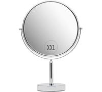 MIRRORVANA Specchio da tavolo ingranditore 3X e 1X - specchietto telescopico da bagno per trucco e make up, specchio da appoggio 28 cm (cromato)