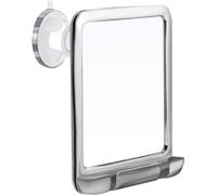 Mirrorvana Specchio doccia antiappannamento con ventosa potente e porta rasoio, infrangibile da parete per bagno e rasatura, 20 cm x 18 cm