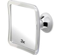 Mirrorvana specchio doccia antiappannamento con ventosa, specchio da bagno ingranditore 3X per rasatura e trucco, 16 x 16 cm
