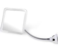 Mirrorvana specchio doccia flessibile antiappannamento con ventosa, specchio da bagno infrangibile per rasatura senza adesivo, 16 x 16 cm