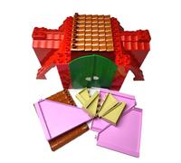 Mirthben Accessori per case in mattoncini di grandi dimensioni compatibili con i mattoncini Duplo, accessori per parchi di divertimento della fattoria Duplo assemblati