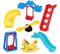 Mirthben Duplo, set di accessori, estensione con scivoli e accessori per la piattaforma di gioco sono compatibili con tutte le pietre Duplo, costruzione creativa dai 3 anni in su