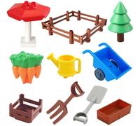 Mirthben Set grandi mattoncini costruzione compatibili Duplo | Espansione con recinzioni, alberi e mobili, compatibile con tutti i mattoncini Duplo, costruzione creativa dai 3 anni in su
