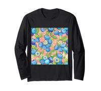 MIRTILLI FRUTTA CON FOGLIE E MIRTILLI Maglia a Manica