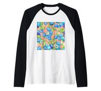 MIRTILLI FRUTTA CON FOGLIE E MIRTILLI Maglia con Maniche Raglan
