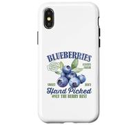 Mirtilli Succosi Deliziosi Mirtilli Dolci Grafica Retro Custodia per iPhone X/XS